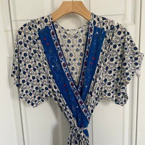 Lucky Brand maxi wrap dress